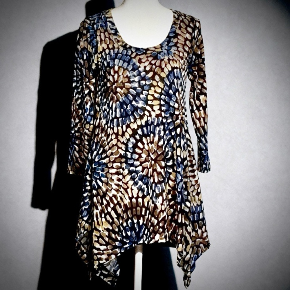 Premise 3/4 Sleeve Knit Tunic Top - Picture 1 of 7